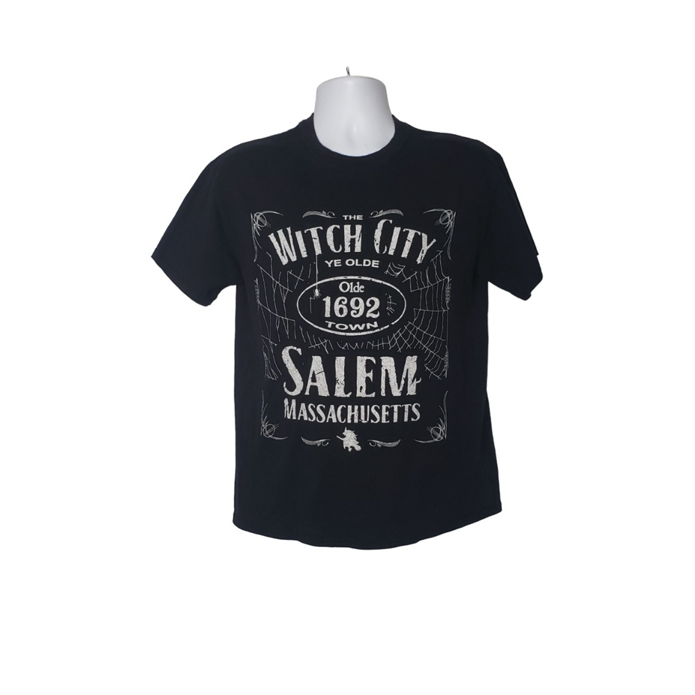 WITCH CITY SALEM MASSACHUSETTS Black T Shirt Size Medium
